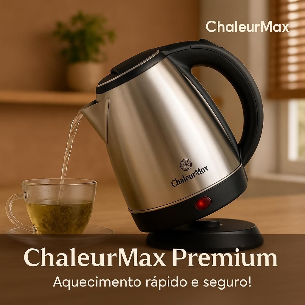 Chaleira Eletrica Inox 1.8 Litro Aquecimento Rapido 1000w Seguranca Desligamento Automatico