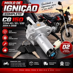 Chave Ignição Miolo Honda Titan 150 2004 2005 2006 2007 2008