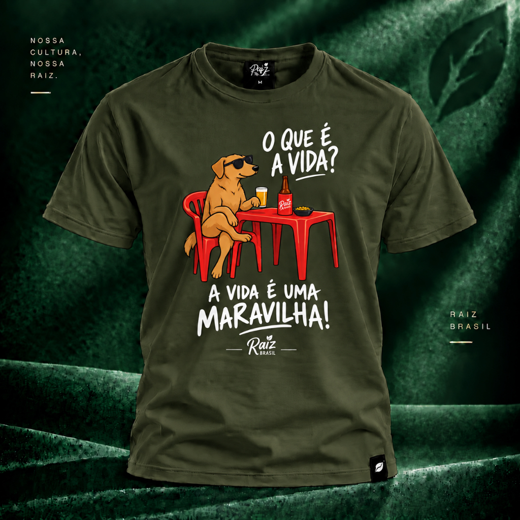 Camiseta Buteco Cerveja Cachorro Vida Raiz Brasil Premium Estilosa Camisa 100% Algodão
