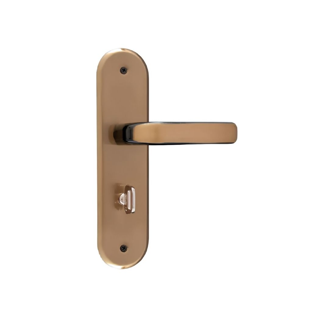 Fechadura MGM WC 40 Stilo Alavanca Bronze Latonado – Ideal para Banheiro e Ambientes Internos