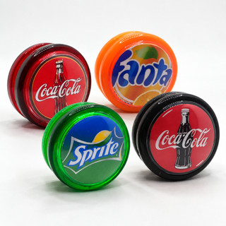 Kit 4 Yoyos Ioiô Yo-Yo Profissionais Coca Cola Fanta Sprite Retrô + 6 Cordas YOYOBRASIL