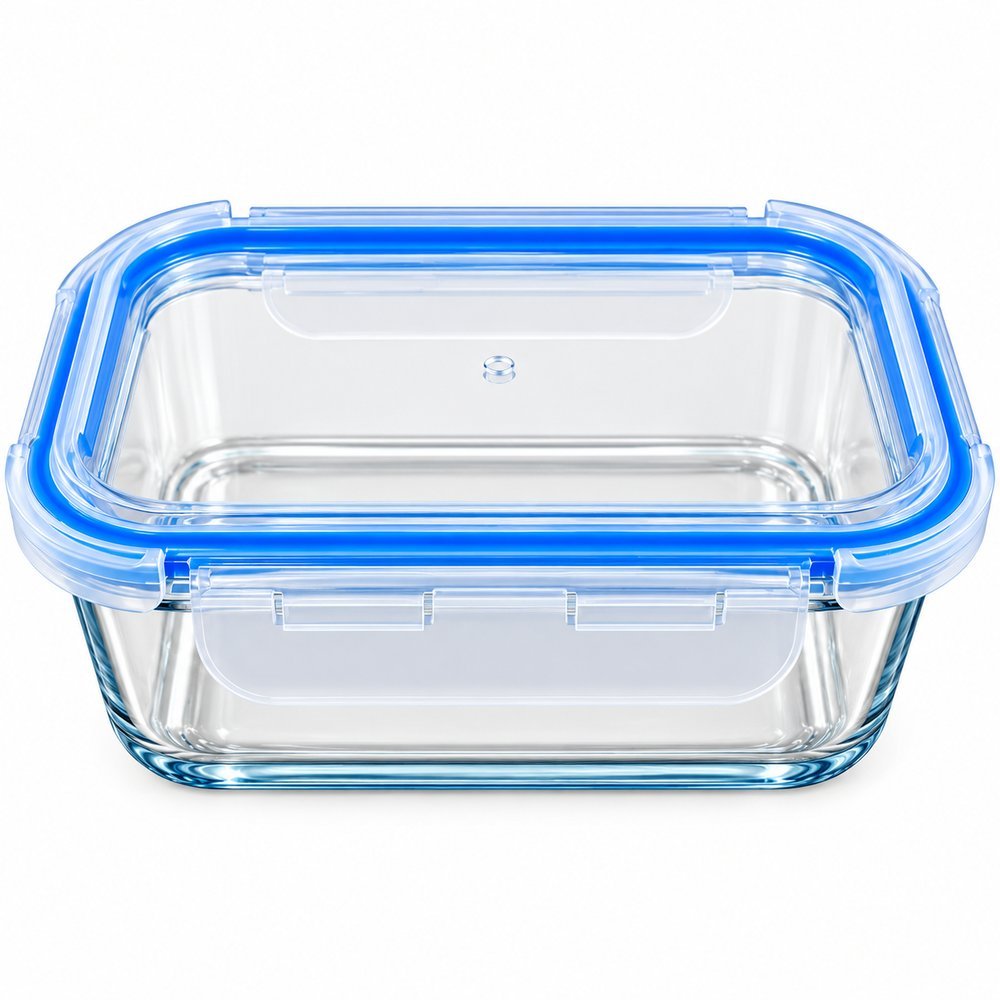 Pote Hermético de Vidro Retangular 1040ml para Alimentos Cozinha Marmitas