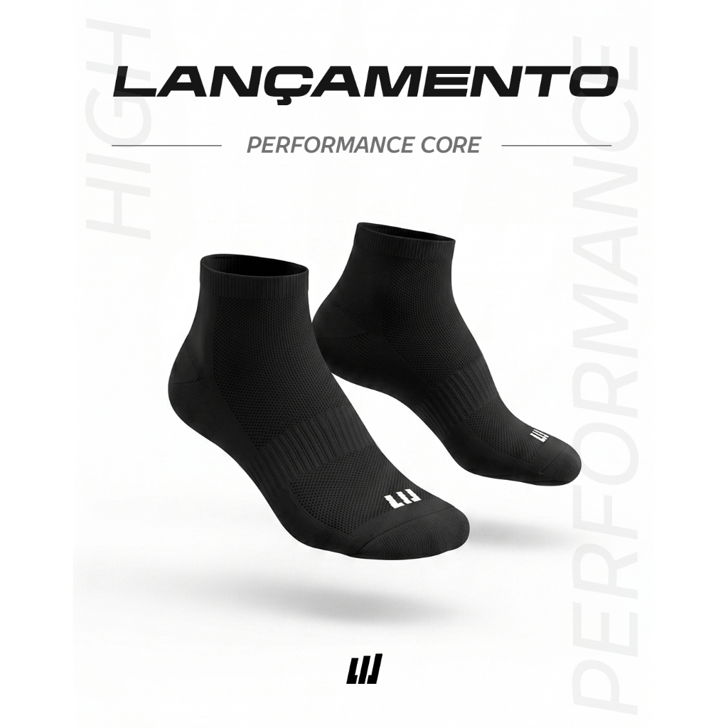 Kit 4 Pares Meia Performance Cano Curto Poliamida Core Dia a Dia Casual Dry Fit Academia Unissex · foto 2