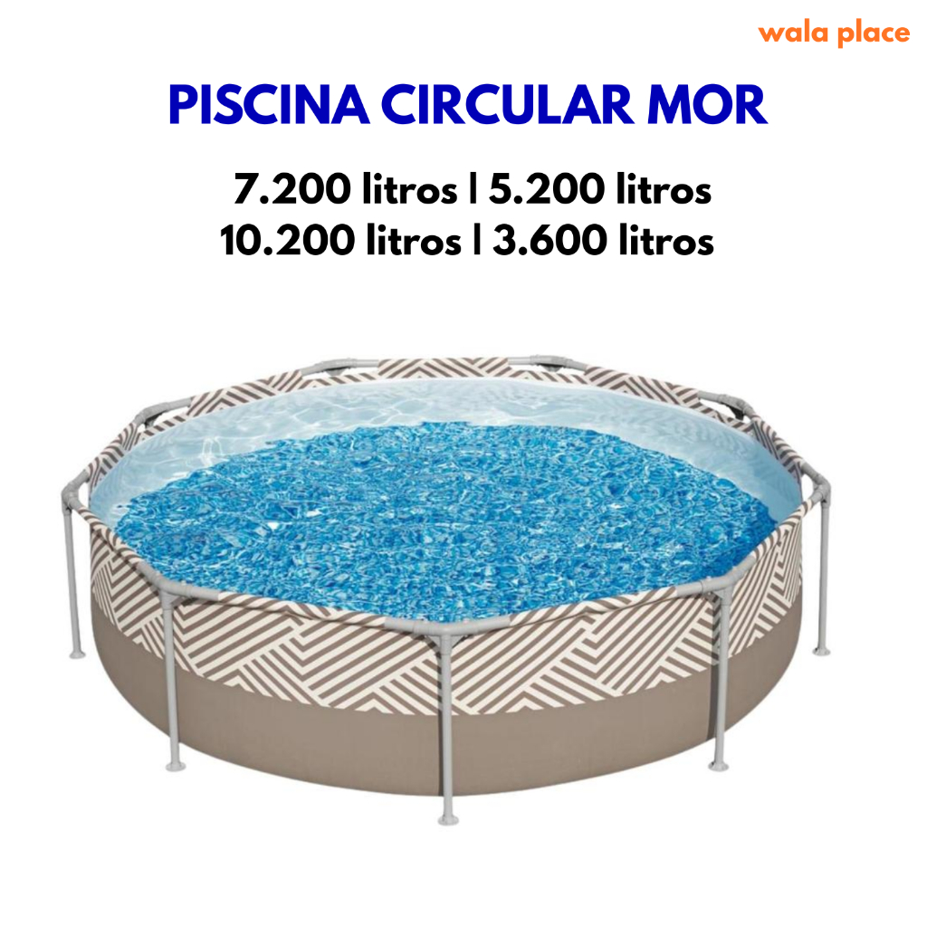 Piscina 7200 Litros Circular Estrutural, ou 10200L ou 5200L ou 3600L Redonda Mor
