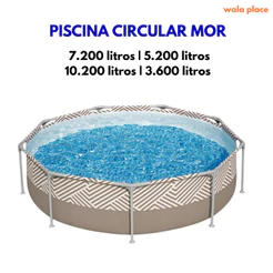 Piscina 7200 Litros Circular Estrutural, ou 10200L ou 5200L ou 3600L Redonda Mor