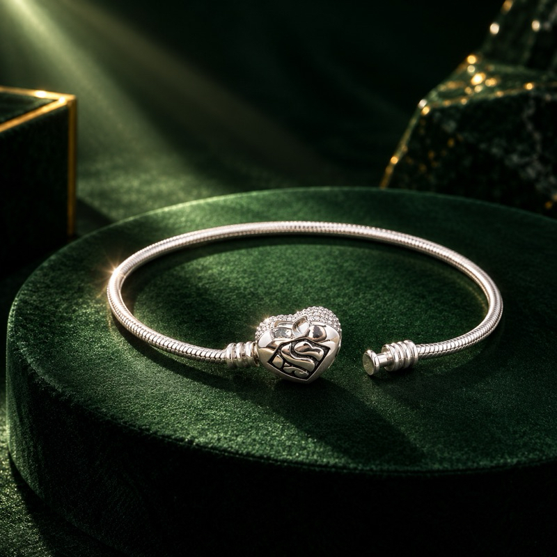 Pulseira Para Berloques Ane Lovers Prata 925 Elegante