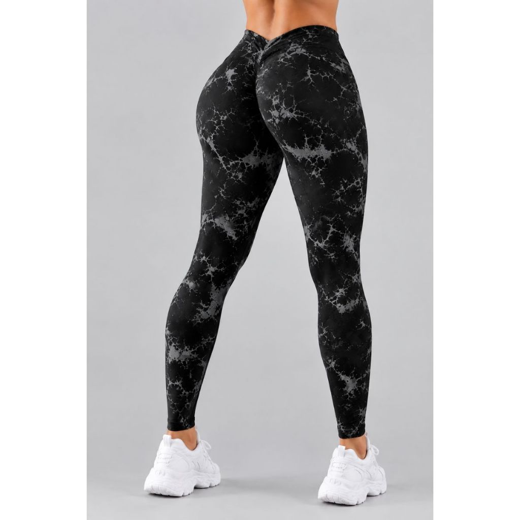 Conjunto Feminino Tie Dye Legging Selene Conforto Estilo e Zero Transparência Yoga Academia Fit