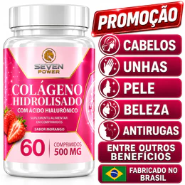 Colágeno Hidrolisado com Ácido Hialurônico PELE UNHA CABELO 60 Comprimidos - ENVIO IMEDIATO