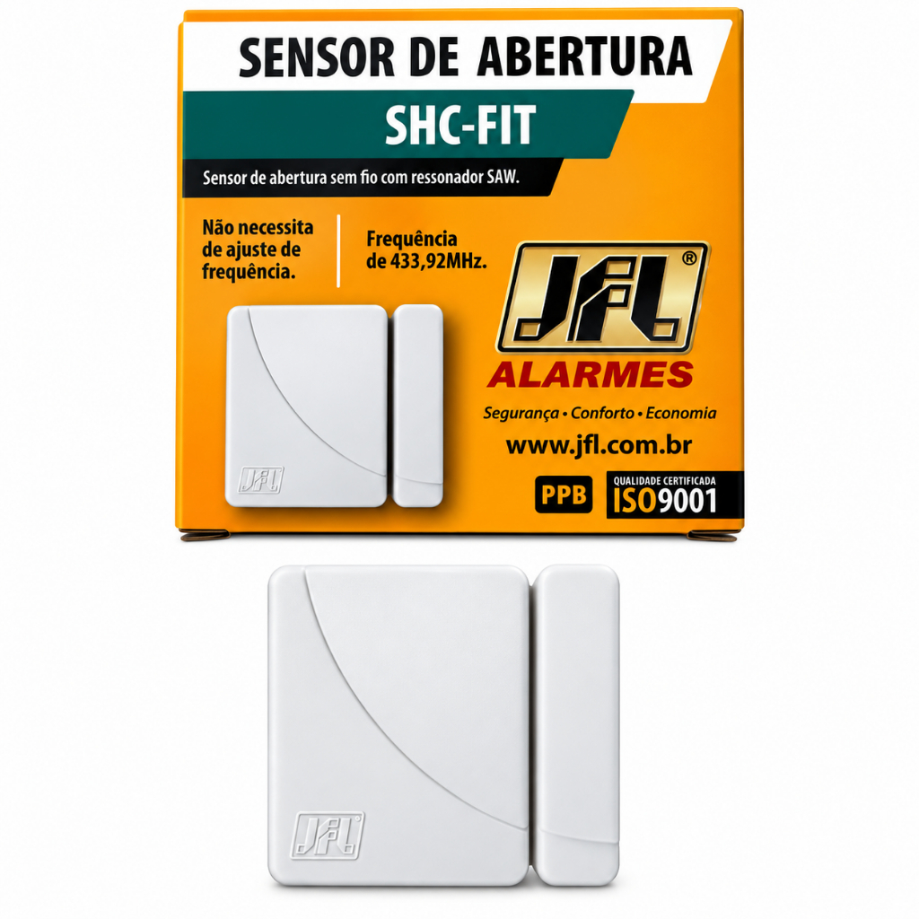 Sensor Sem fio Residencial para Portas Janelas Magnética 120dB SHC FIT JFL