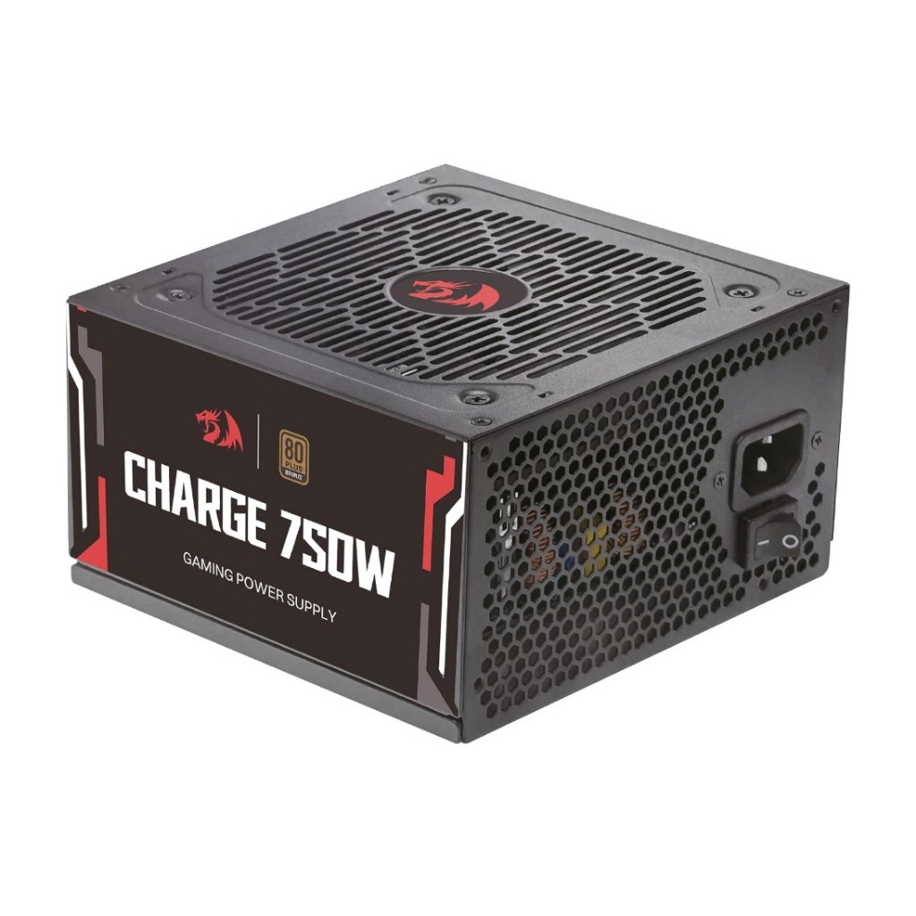 Fonte Gamer Redragon Charge 750W Preto ATX 80 Plus Bronze Capacitores 100% Japoneses FRC-750