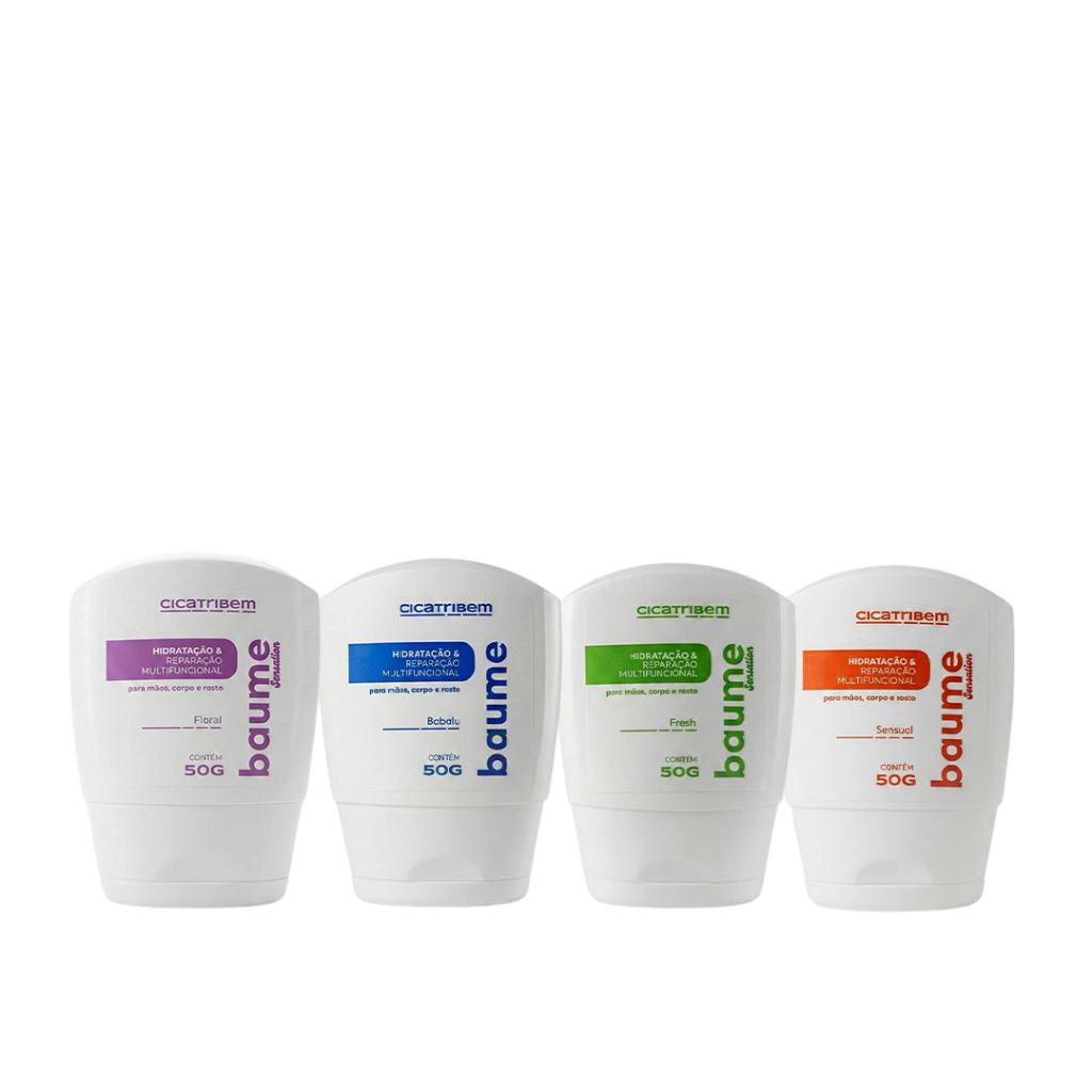 Baume Hidratante Cicatribem Sensation 50g Rosto Corpo e Mãos Babalu Floral Fresh Sensual