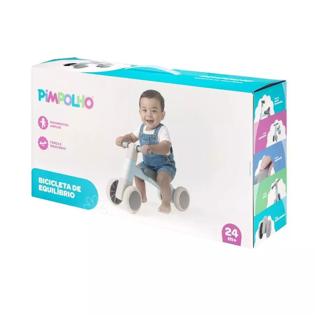 Bicicleta de Equilíbrio Infantil Buba Verde - Estabilidade e Segurança com Rodas Largas