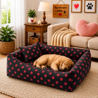 Cama para Cachorro e Gato Luxo Pet M G GG + Travesseiro de Brinde.