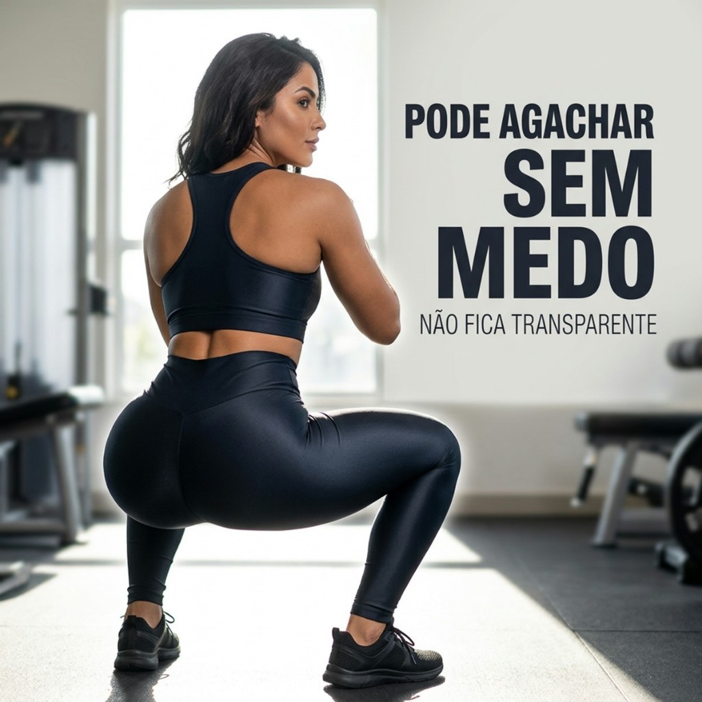 Conjunto Academia Feminino Cintura Alta Legging Fitness Feminina com Top Cropped Nadador