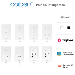 COIBEU Interruptor inteligente de COM N+L toque wifi zigbee