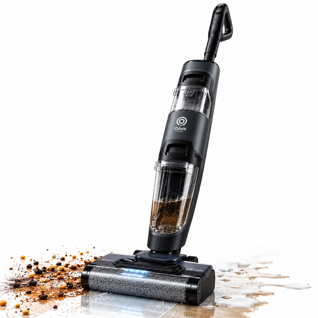 Aspirador de Pó Limpador de Piso Sem Fio 3 em 1 Multifuncional Lava Aspira e Limpa Alta Sucção 12kpa Bivolt 110/220V