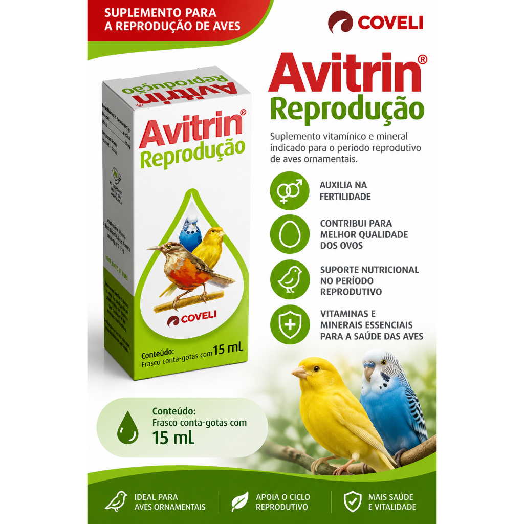 COVELI AVITRIN REPRODUCAO 15ML - USO VET