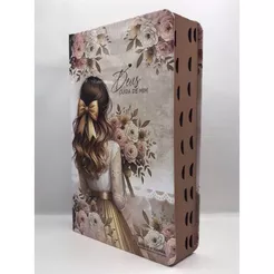 Bíblia Sagrada Letra HiperGigante Com Harpa Revista e Corrigida - João Ferreira De Almeida - Capa Menina Dourada