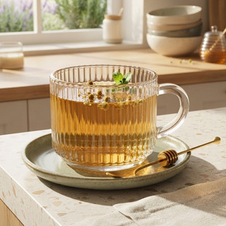 Xícara de Café Wolff Lines 90ml Vidro Cozinha Casa Presente Decoração Elegante Sofisticada Design Mesa Expresso Multiuso