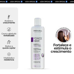 Shampoo de Crescimento Acelerado: Menos Queda e Mais Força | Force Hair 500ml