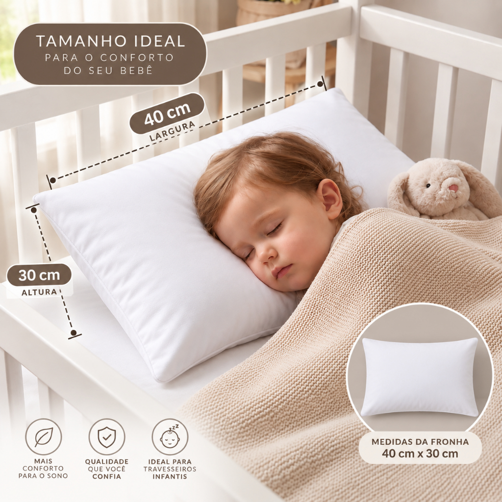 Kit 3 Fronha Bebe Fronha Berço Fronha 40x30 Toque Aveludado — imagem 2 de 2