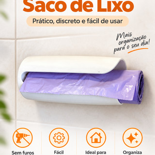 Suporte para Saco de Lixo | Organizador Moderno para Cozinha, Casa, Restaurante e Comércio