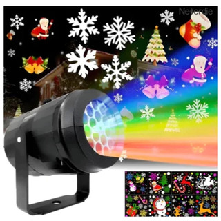 Projetor Led Natal Laser Jardim Desenhos Natalinos 886 Luz Colorida Decoração