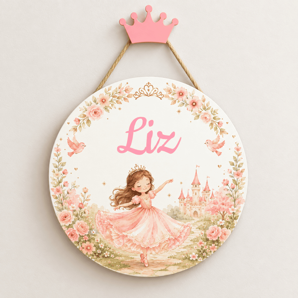 Porta Maternidade Bailarina Dançarina Menina Nome Personalizado Decoração Infantil