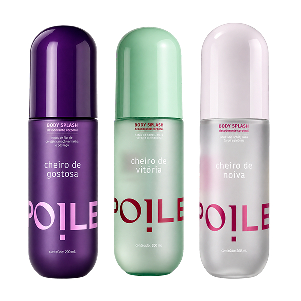 Kit 3 Body Splashes Memórias: Cheiro de Noiva, Cheiro de Vitória e Cheiro de Gostosa