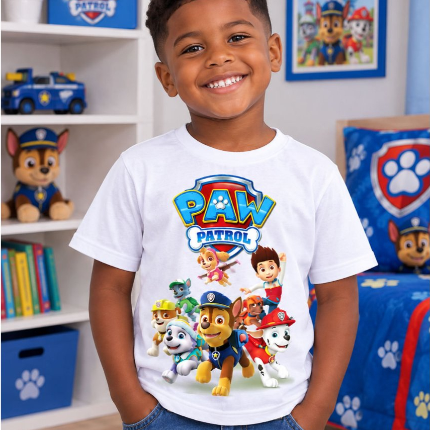 Camiseta Infantil  Patrulha Canina Infantil Masculino Feminina camiseta para criança