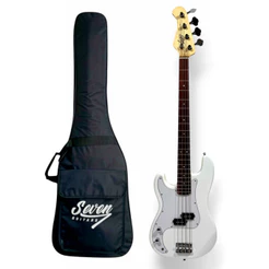 Contrabaixo J.bass Seven Canhoto Spb-47 LH - WH Branco C/Bag