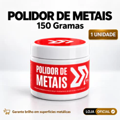 Polidor De Metais Autoamerica 150g Para Alumínio Inox Escapamento Rodas E Cromados Brilho Espelhado