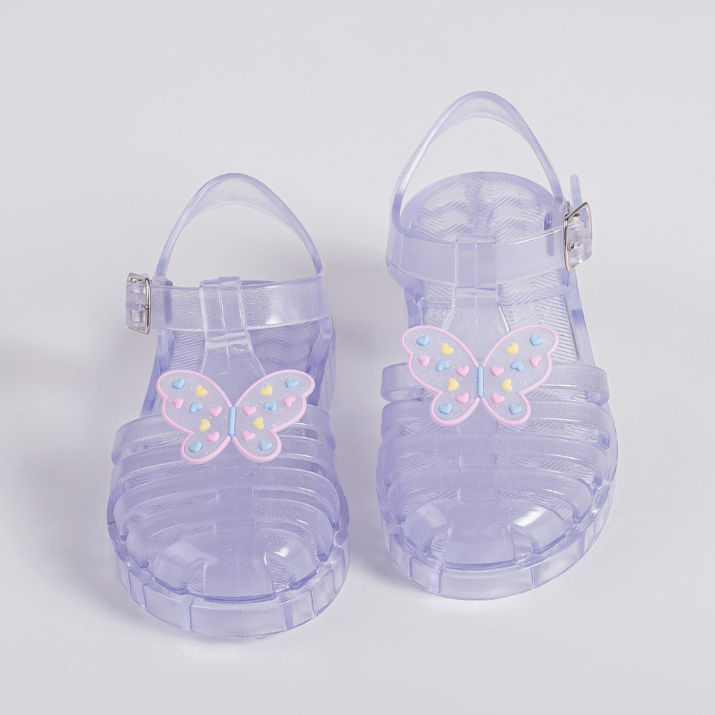 Sandália Infantil Menina Jelly com Enfeite de Borboleta Lançamento Verão Leve e Super Confortável