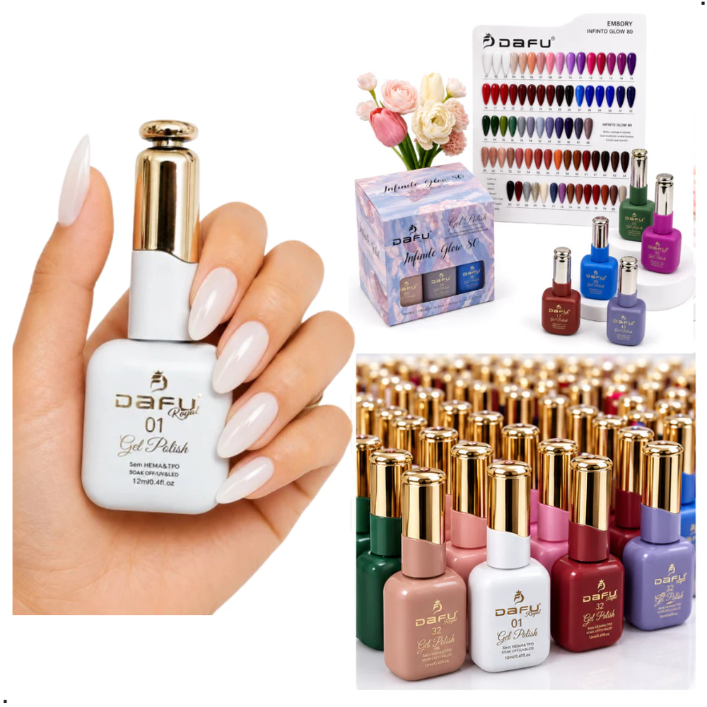 Esmalte Gel Dafu Lançamento Coleção Infinito Glow 12ml Secagem UV LED Livres TPO/HEMA Nails Unhas