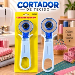 Cortador Rotativo de Tecido 45mm para Costura Patchwork Artesanato