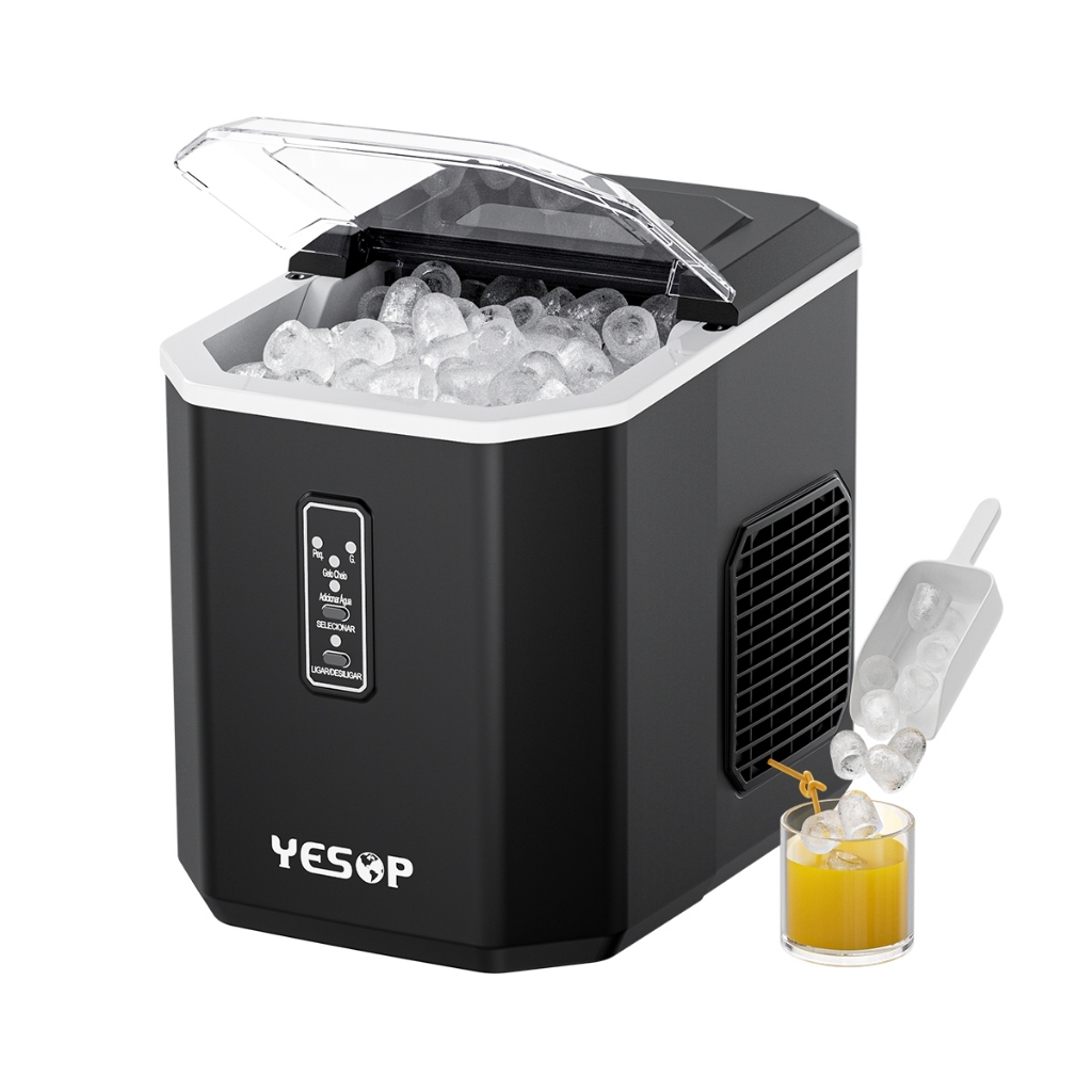 YESOP Máquina De Gelo Portátil 12kg/dia 127V Produção Rápida Turbo Ice Para Casa E Bar