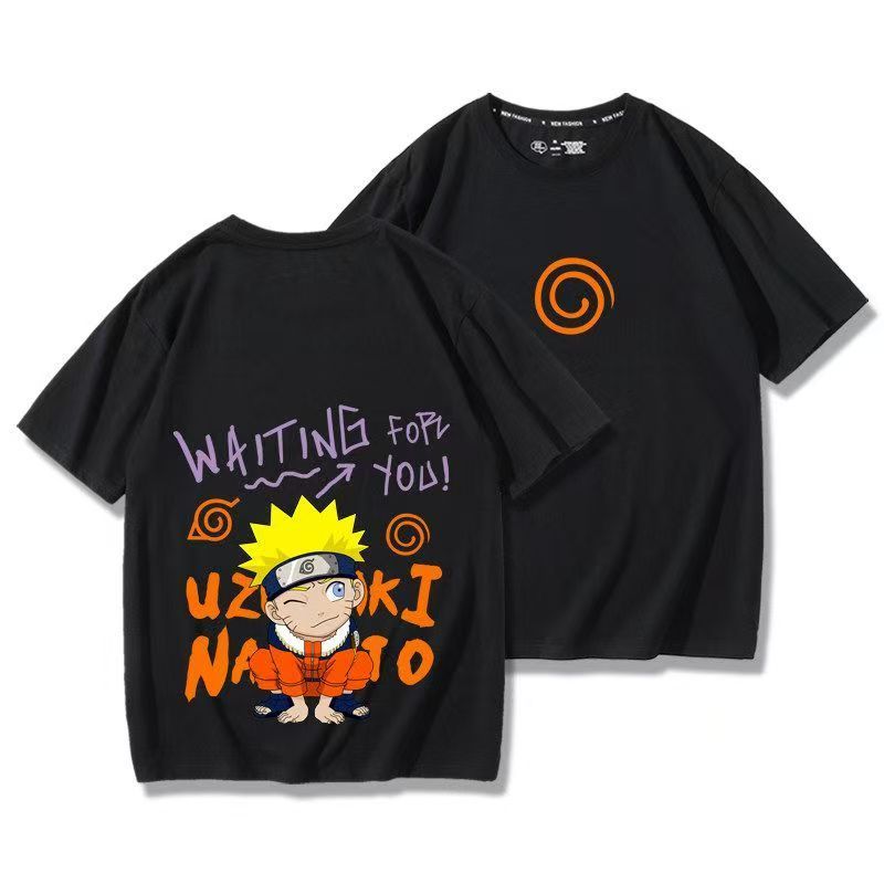 Naruto Camiseta Unissex 100% Algodão Oversized Estilo Academia Streetwear Estampa Pronta Entrega Imediata
