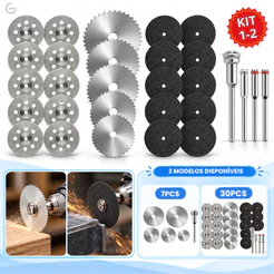 Adaptador Disco de Corte Kit Serra HSS ou Kit Diamantado para Micro RetÃfica