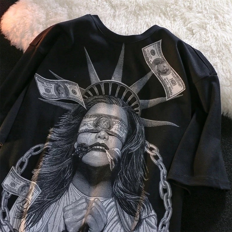 Camiseta Oversized Streetwear Básica Casual Grande Estilosa Americano Estampada