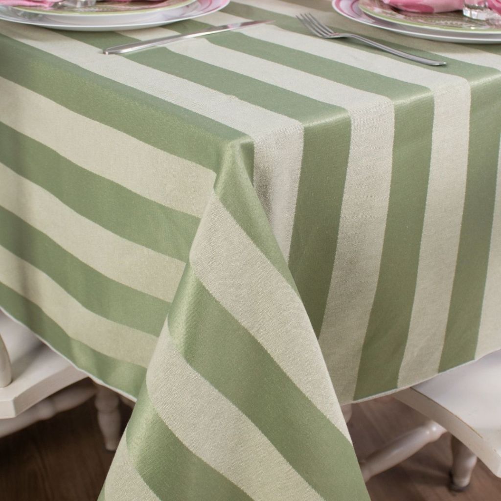 Toalha De Mesa Em Jacquard Tradicional Desenho Listrado Diversas Cores e Tamanhos