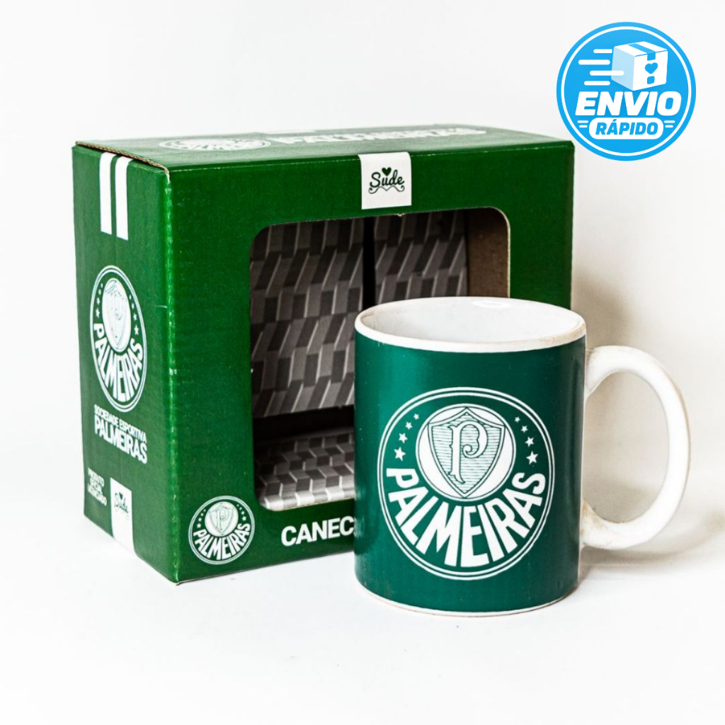 Caneca Time Palmeiras Futebol  Maior Campeao do Brasil Oficial Licenciado Presente