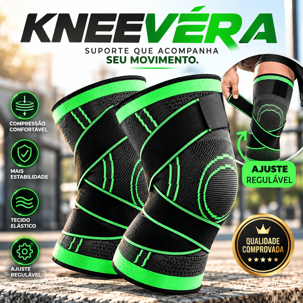 Joelheira De Compressão Ortopédica Knee Support Esportiva Ajustável