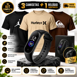 Kit 3 Camisetas Masculinas Premium Estampadas 100% Algodão Fio 30.1 Casual Streetwear