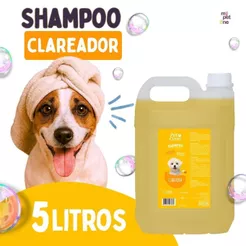 Shampoo e Condicionador 5 Litros Clareador Limpeza e Cuidados Cachorro Pet Clean Cães Gato