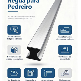 Régua Para Pedreiro Alumínio 1m Curva Parabólica Libra