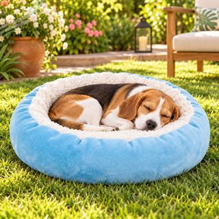 Cama Pet Sherpa G 70cm x 70cm  para Cães e Gatos de Porte Grande Super Macia e Confortavel Caminha Redonda Pet