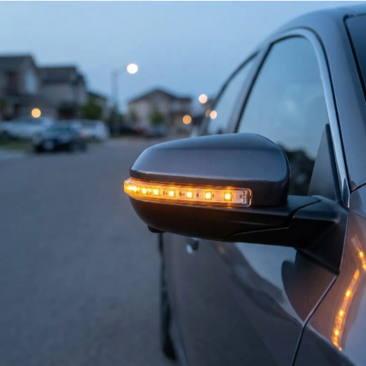 Par Pisca Seta Retrovisor 09 Leds 12v Universal Luz Amarela
