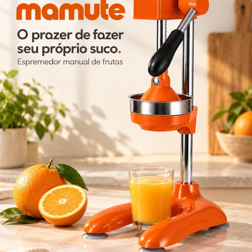 Espremedor de Frutas Manual com Alavanca para Suco Natural de Diversas Frutas