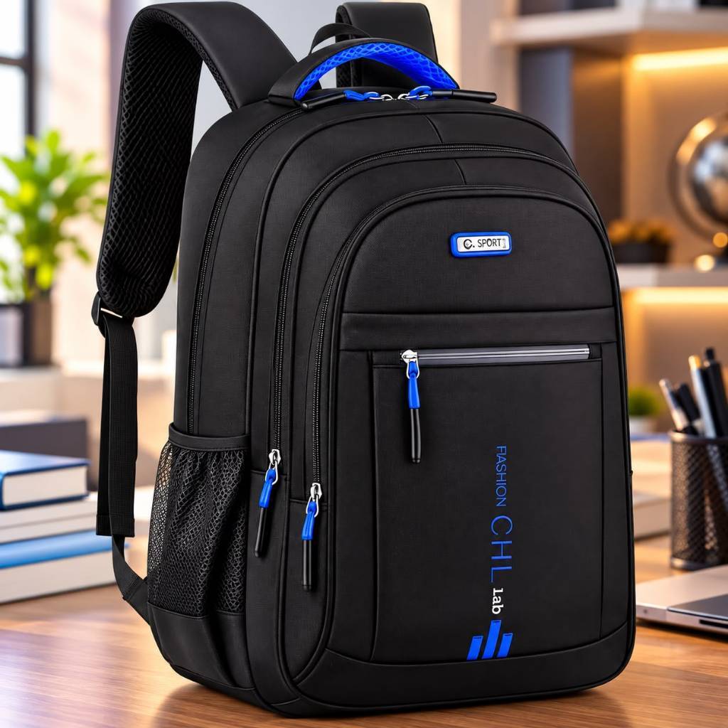 Mochila Reforçada Masculina Faculdade Impermeável Resistente Grande Trabalho Escolar — imagem 2