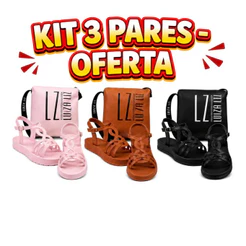 Kit 3 Pares Sandalias Feminina - Conforto, Estilo e Economia com Bolsa